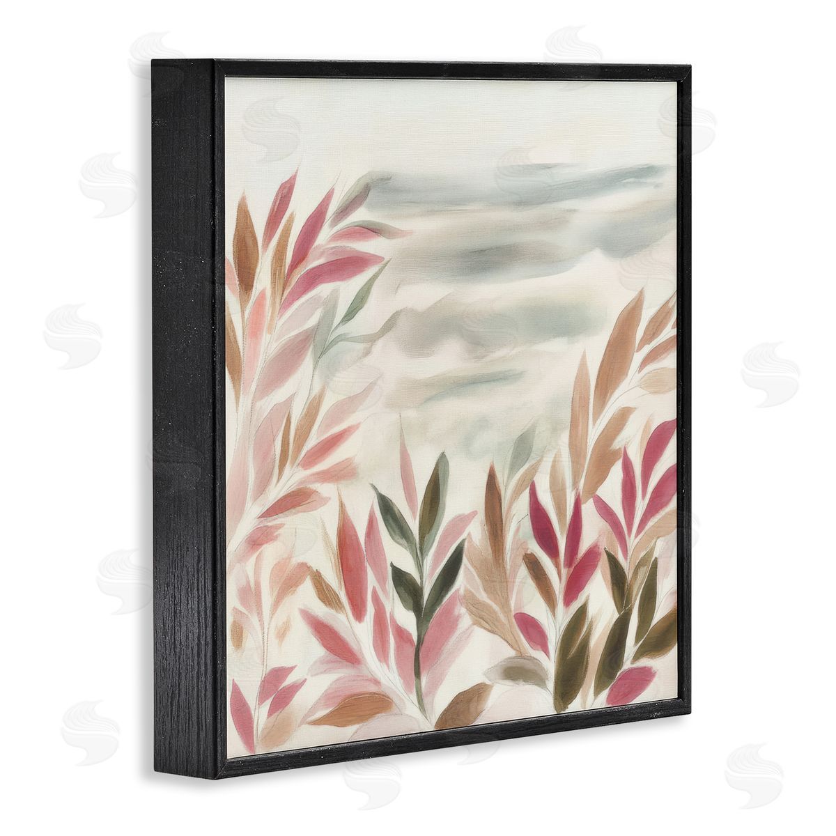 Mona Grace Muted Windblown Leaves Canvas Wall Art Print