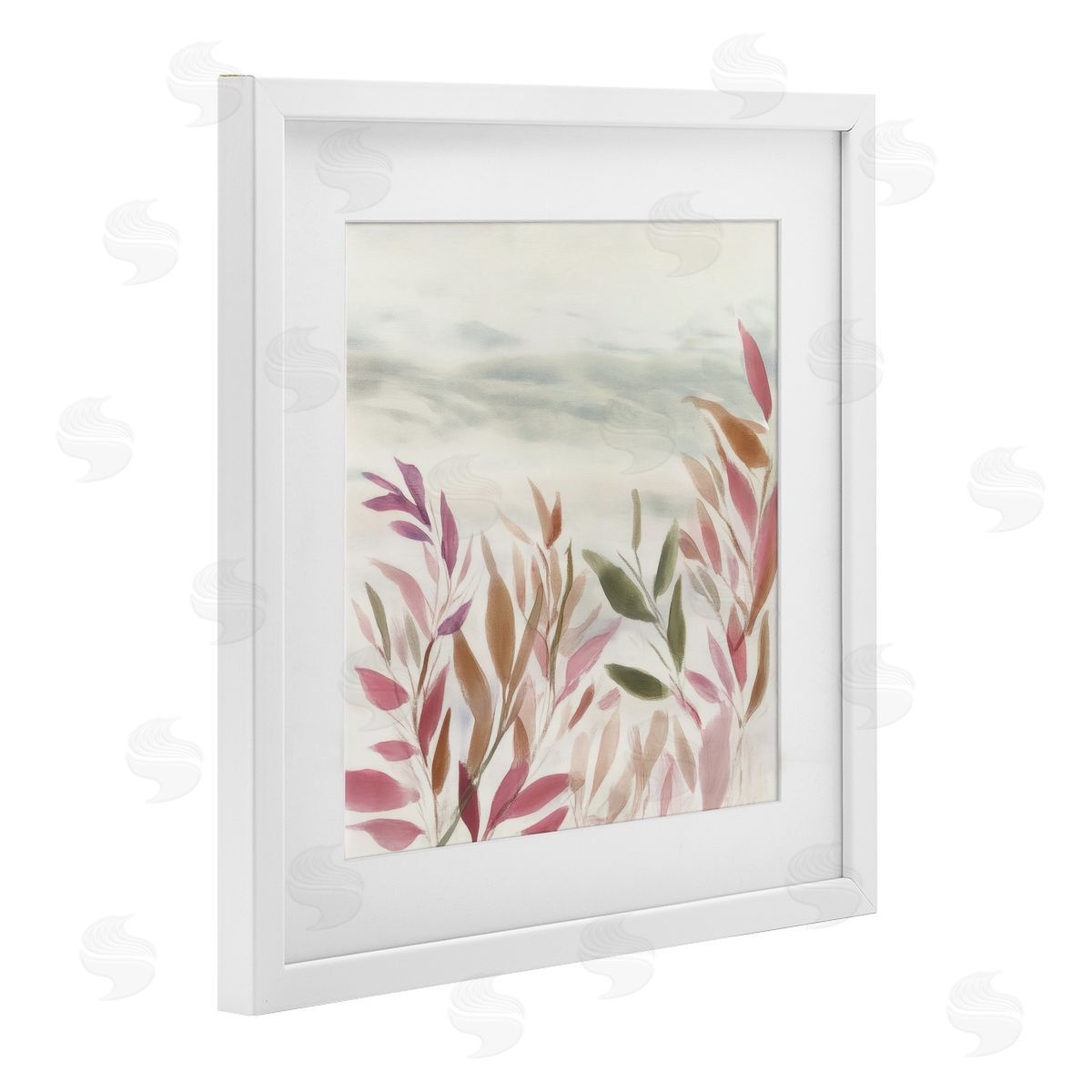 Mona Grace Gentle Earthy Windswept Leaves Canvas Wall Art Print