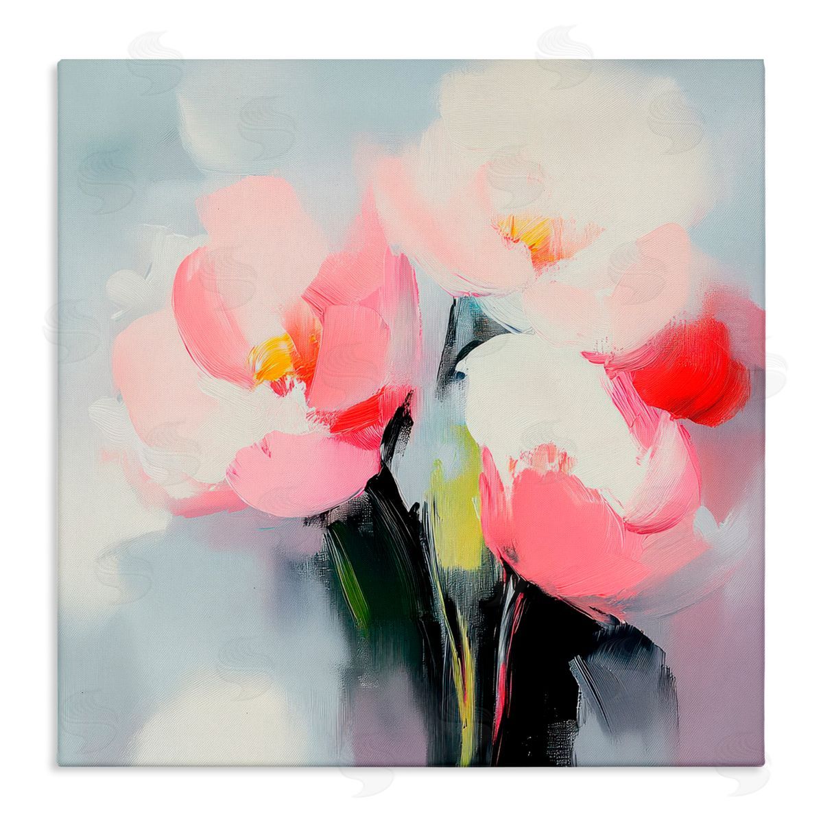 Mona Grace Flare Of Emotion Vase Canvas Wall Art Print