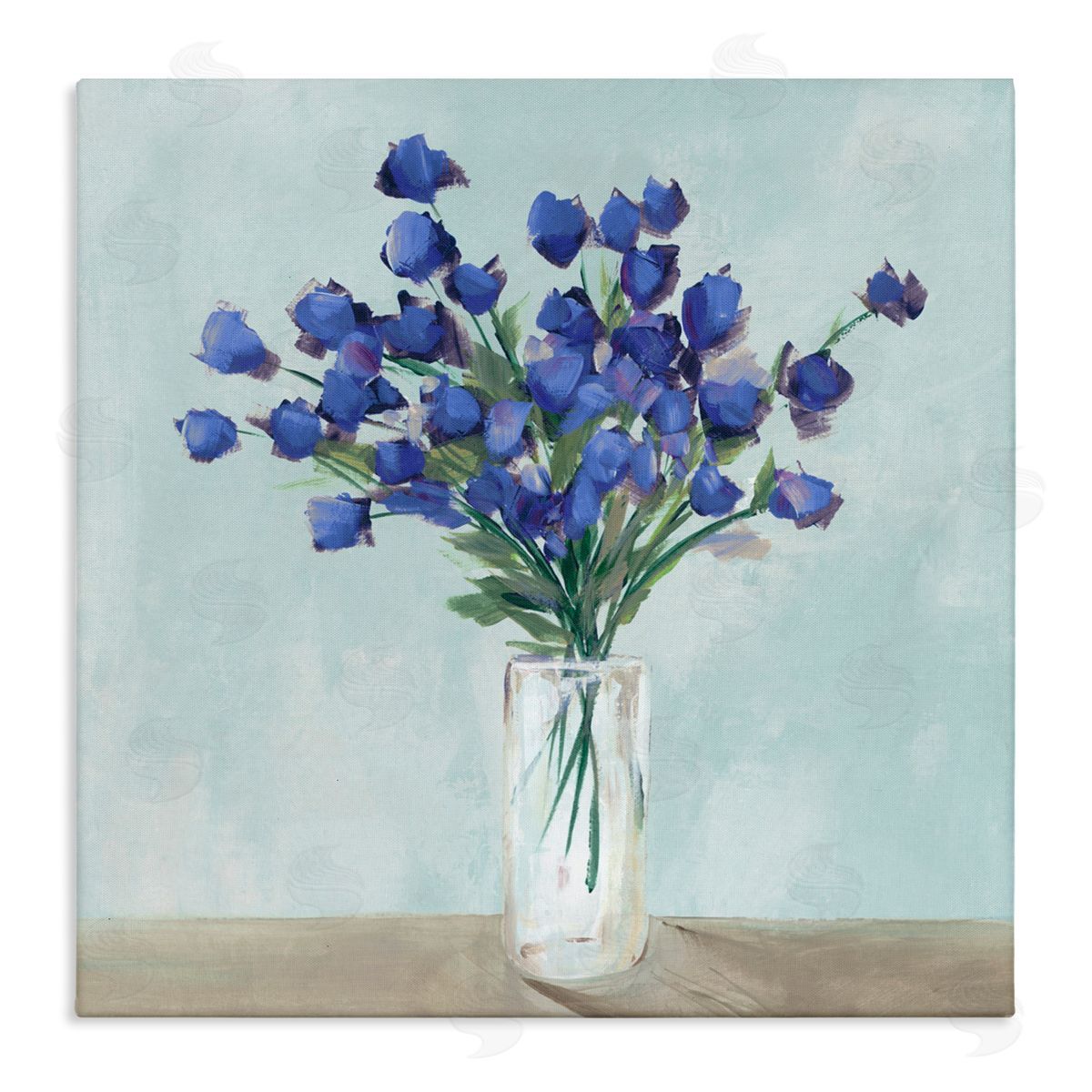 Aria K. Blossoms Of Indigo Canvas Wall Art Print