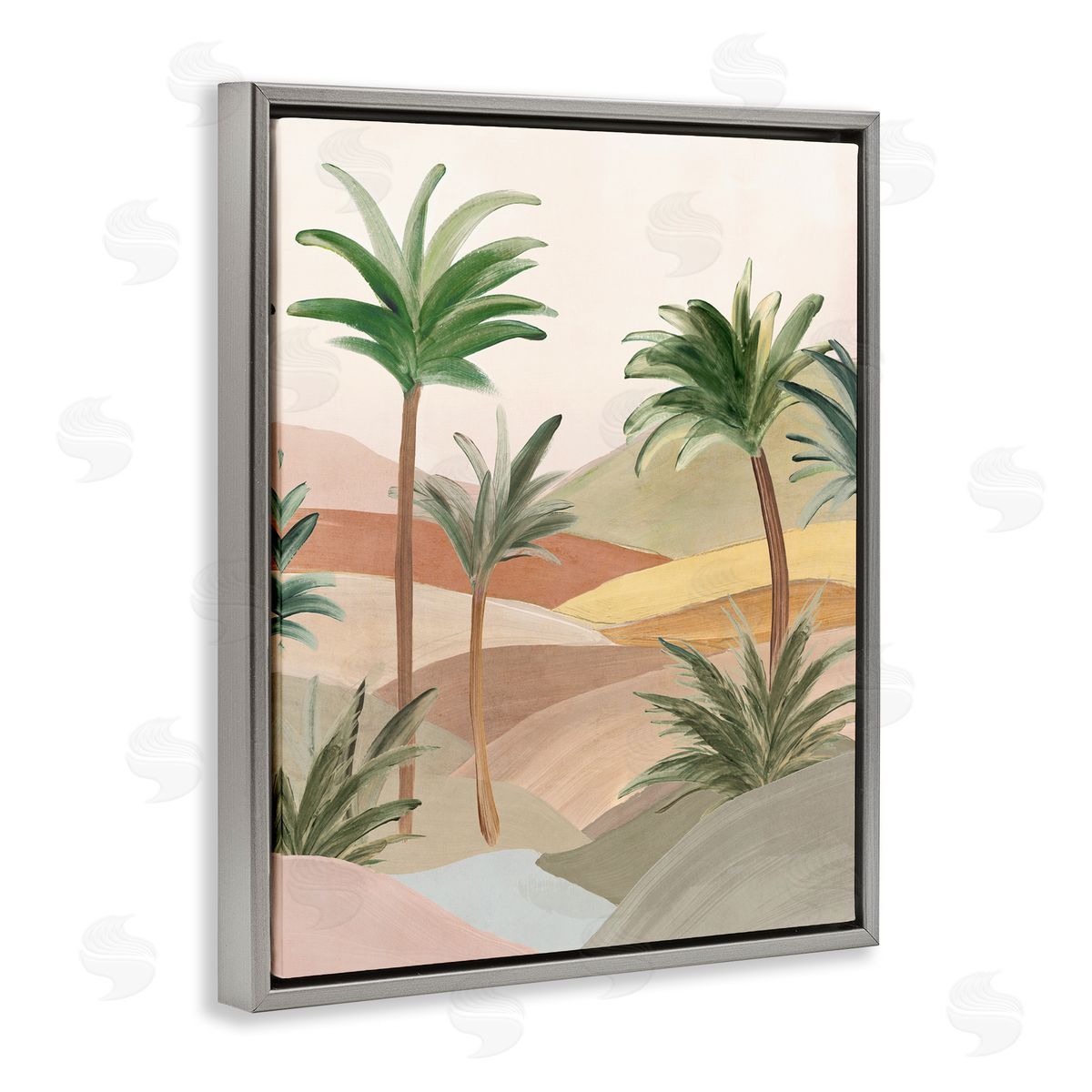 Ian C. Desert Oasis Palms Canvas Wall Art Print