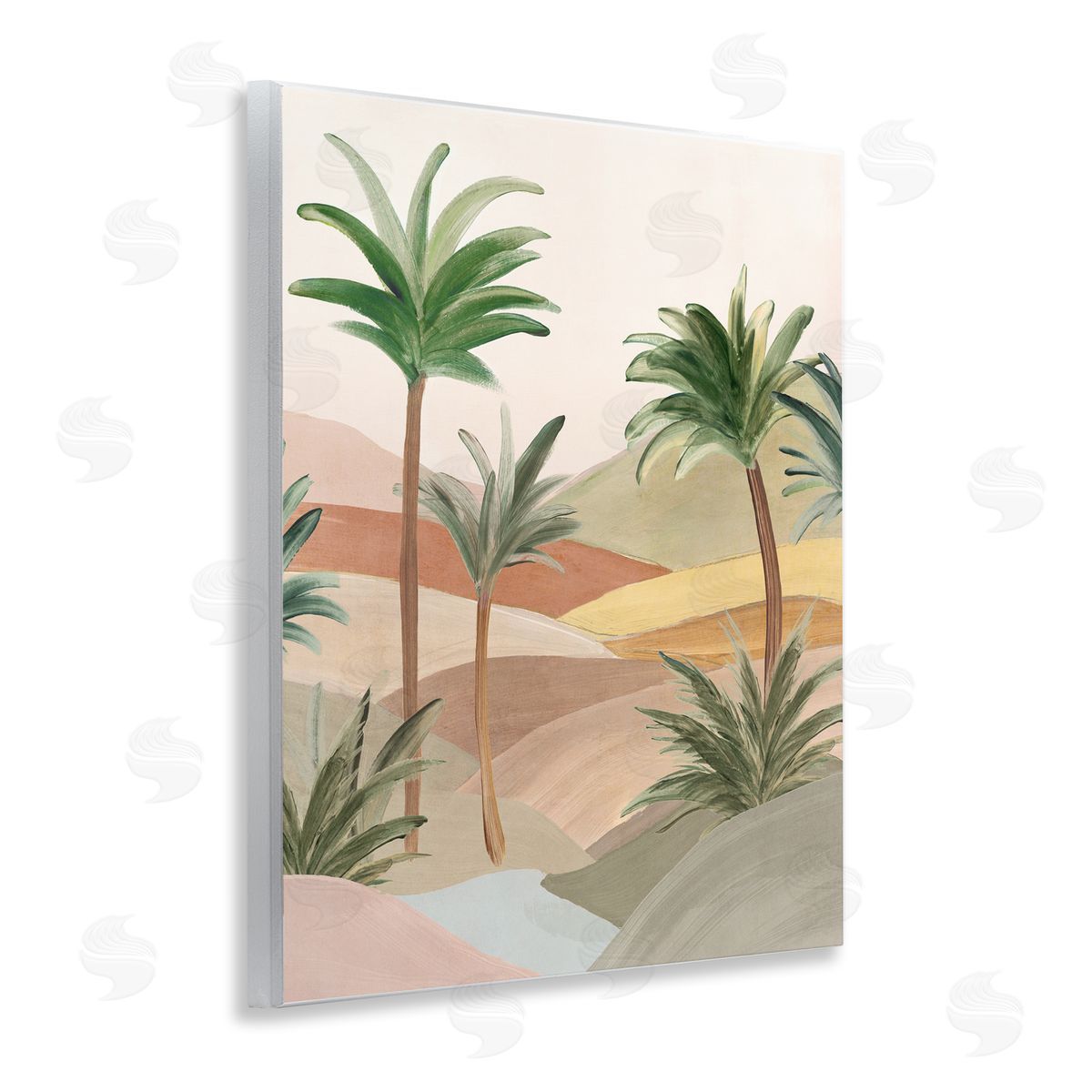 Ian C. Desert Oasis Palms Canvas Wall Art Print