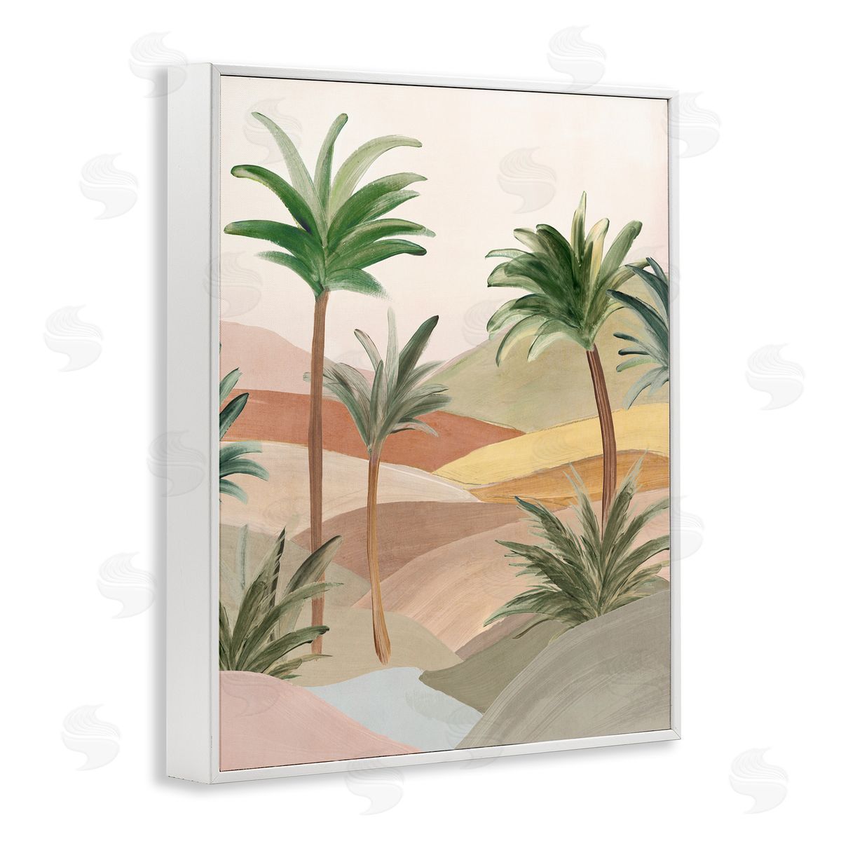 Ian C. Desert Oasis Palms Canvas Wall Art Print