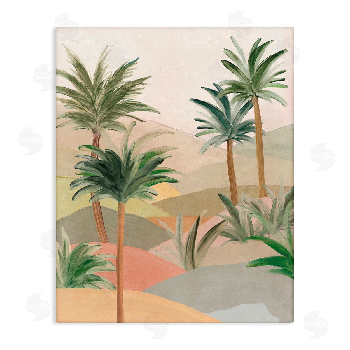 Ian C. Desert Oasis Hills Canvas Wall Art Print