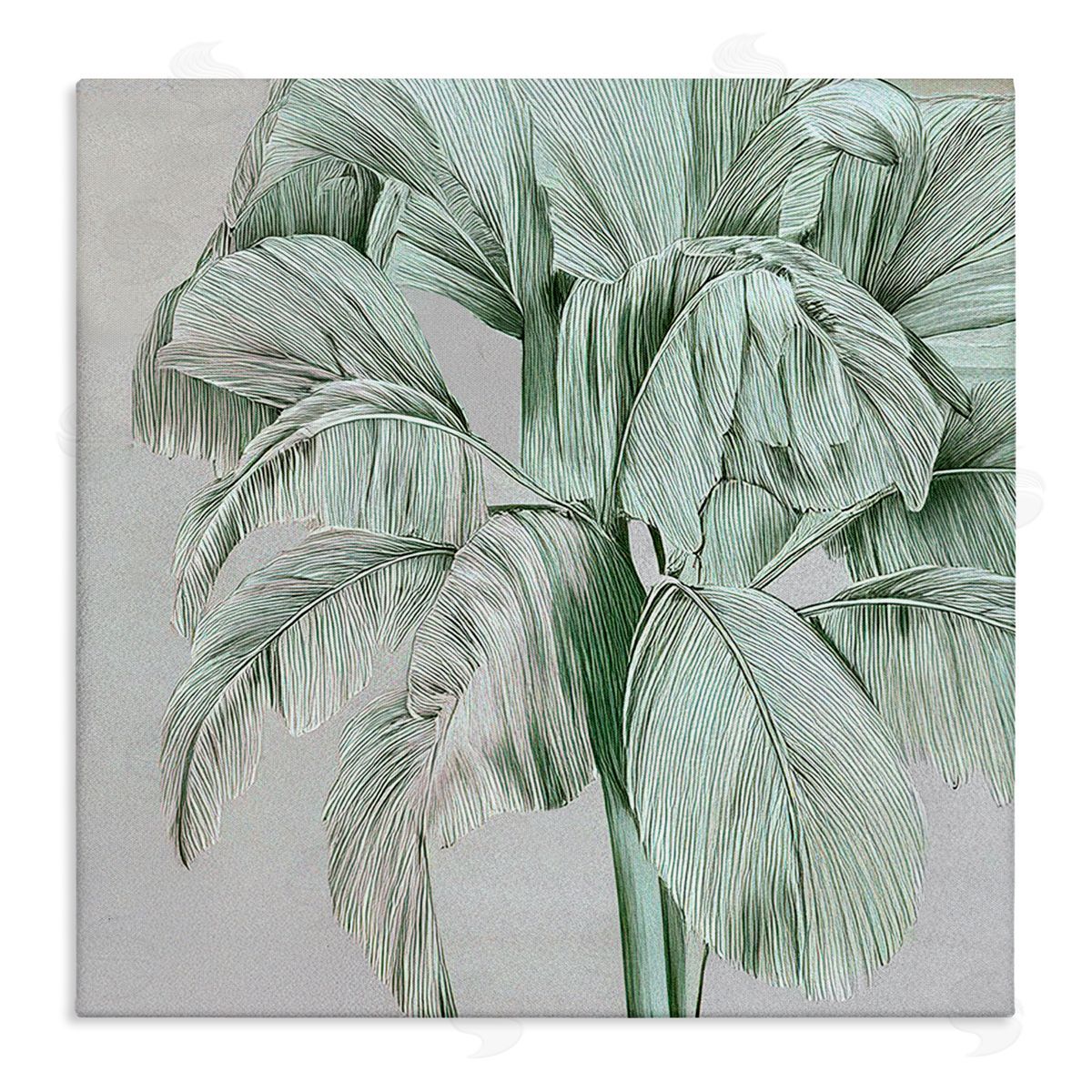 Norm Stelfox Green Tropical Sway Canvas Wall Art Print