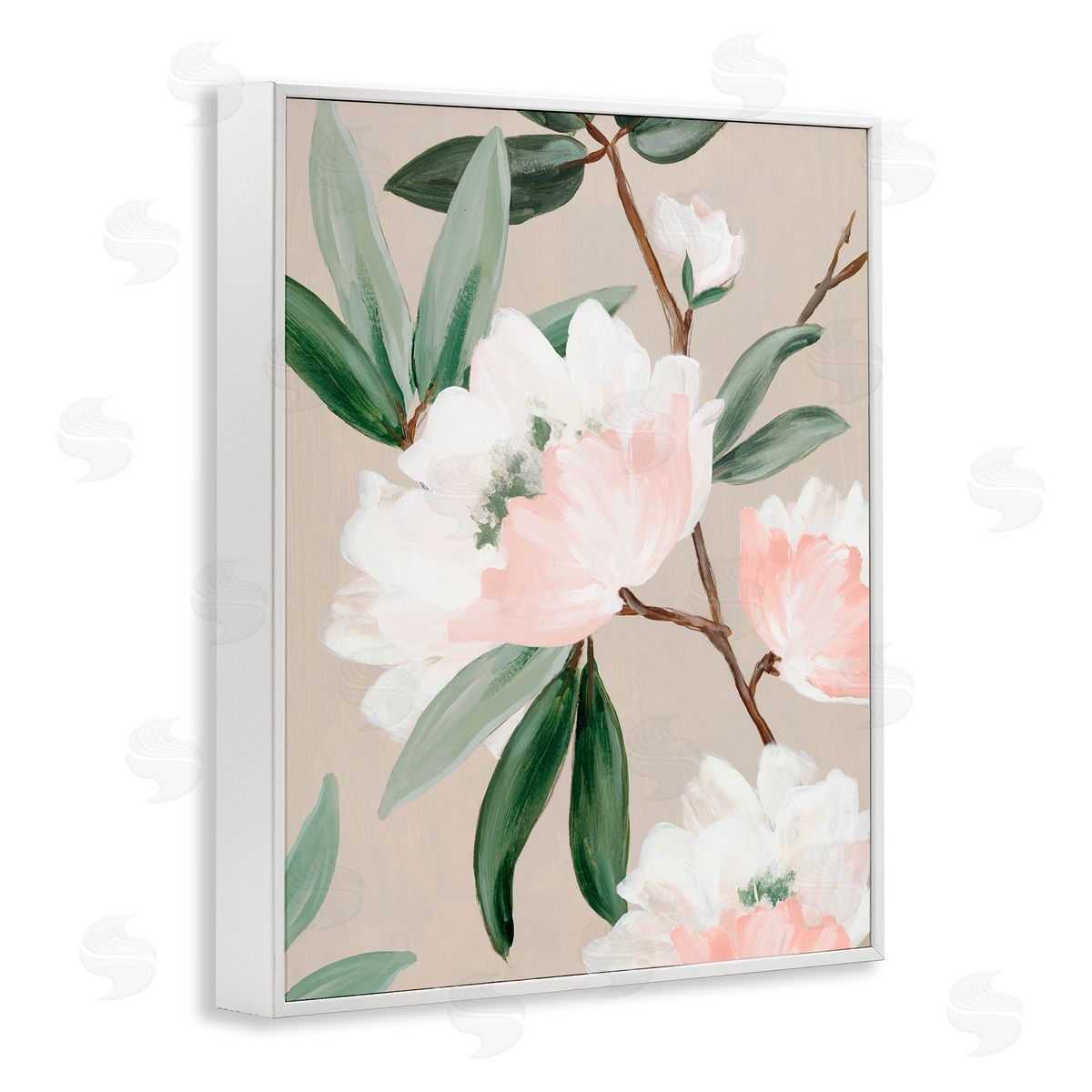 Alex Black Rose Elegance Foliage Canvas Wall Art Print