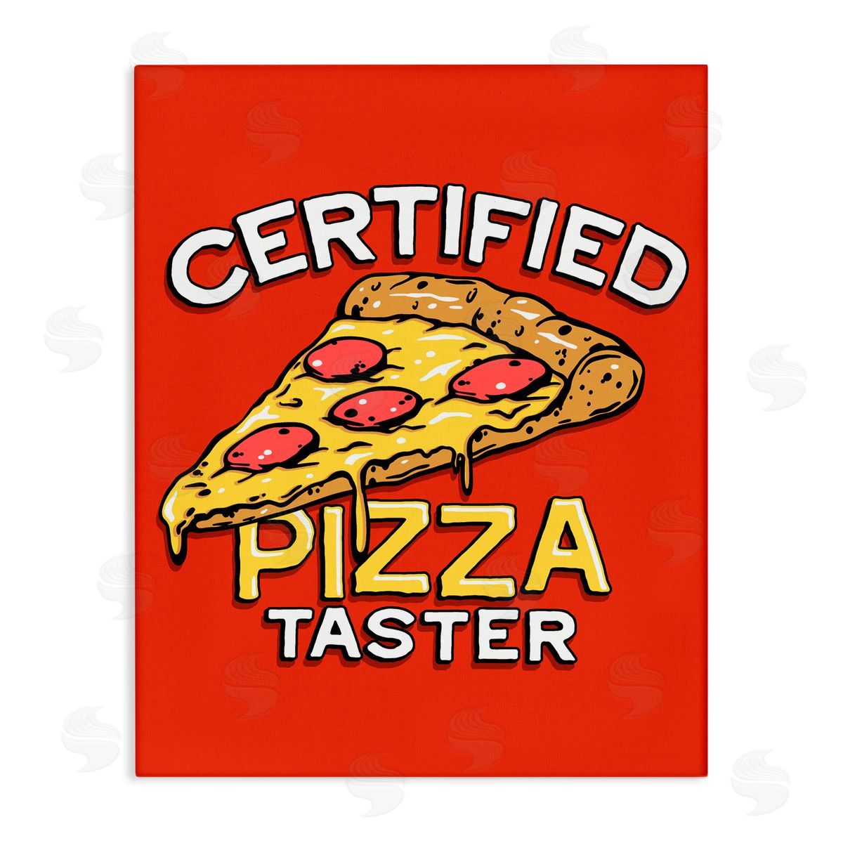 Jedco Brands, Inc. Certified Pizza Taster Canvas Wall Art Print