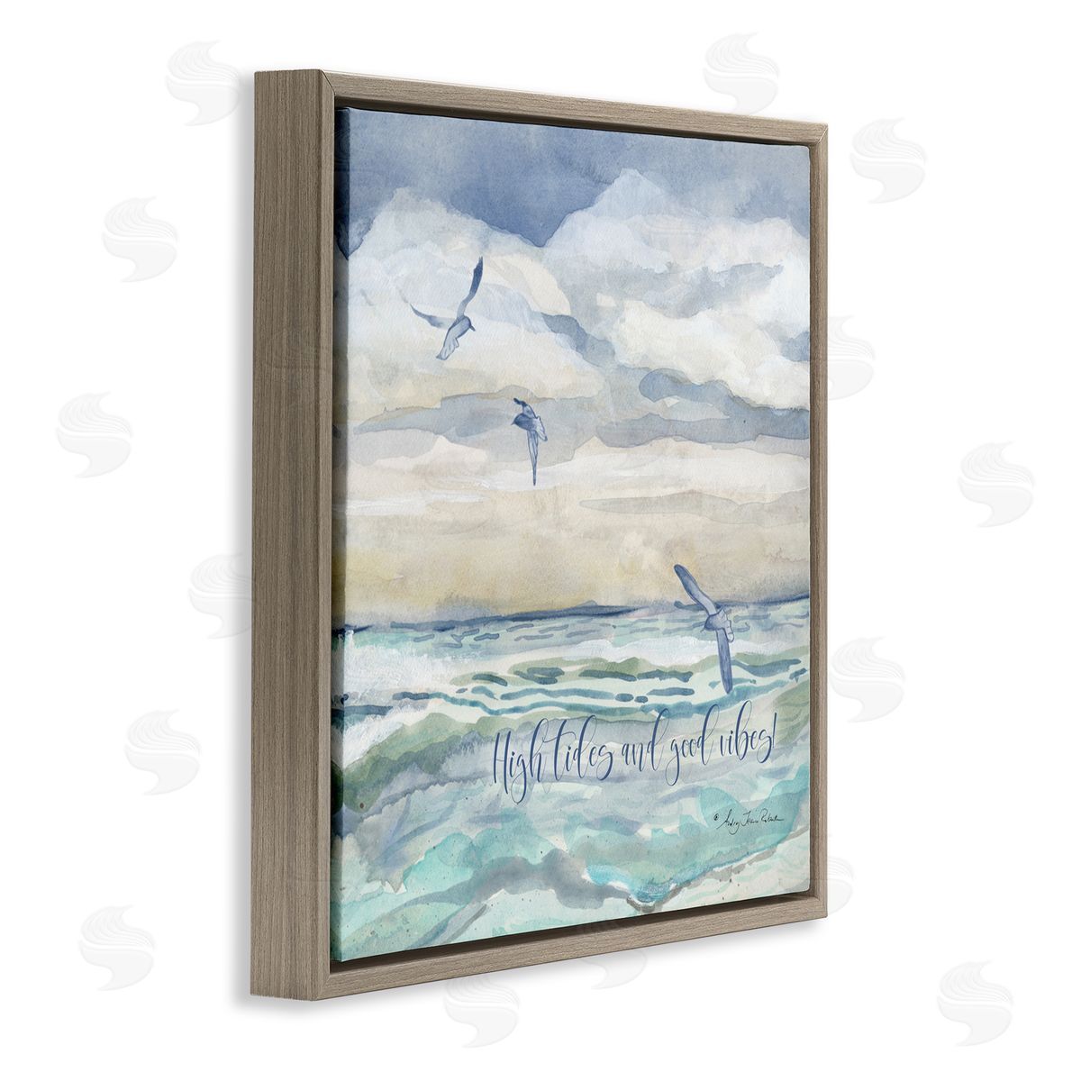 Audrey Jeanne Roberts High Tides Good Vibes Beach Canvas Wall Art Print