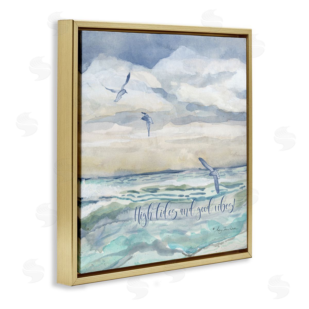 Audrey Jeanne Roberts High Tides Good Vibes Beach Canvas Wall Art Print