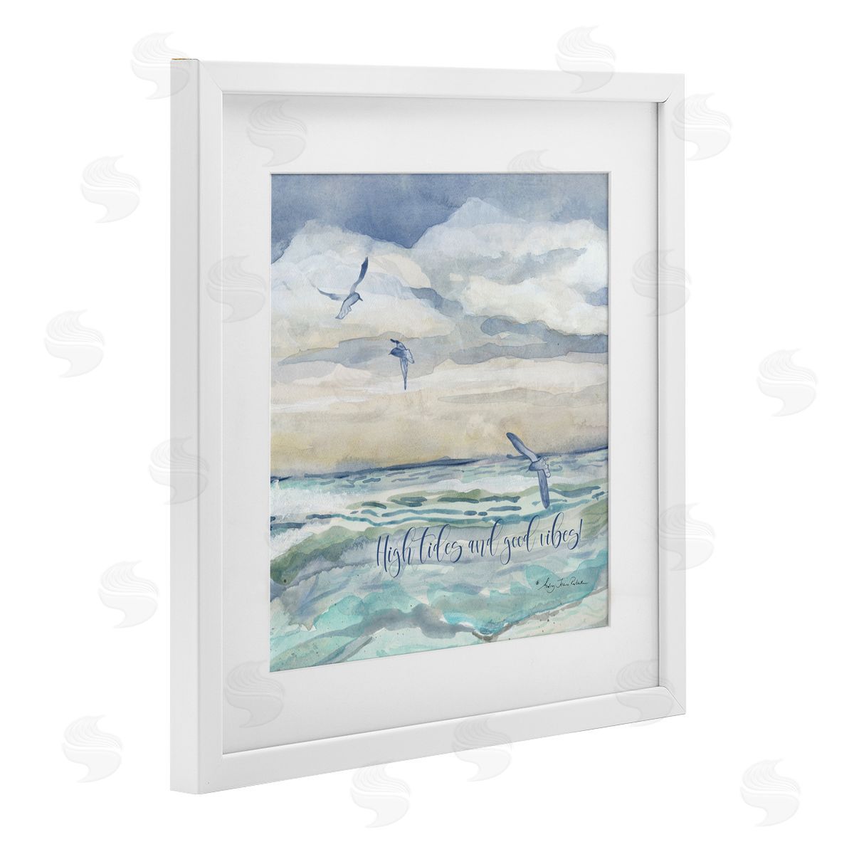 Audrey Jeanne Roberts High Tides Good Vibes Beach Canvas Wall Art Print