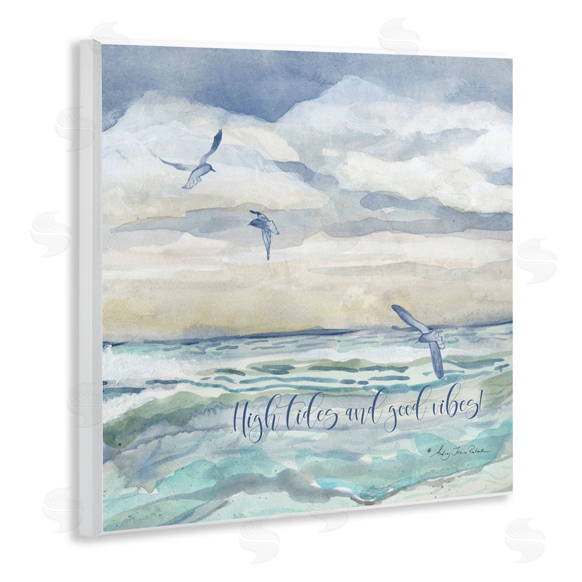Audrey Jeanne Roberts High Tides Good Vibes Beach Canvas Wall Art Print