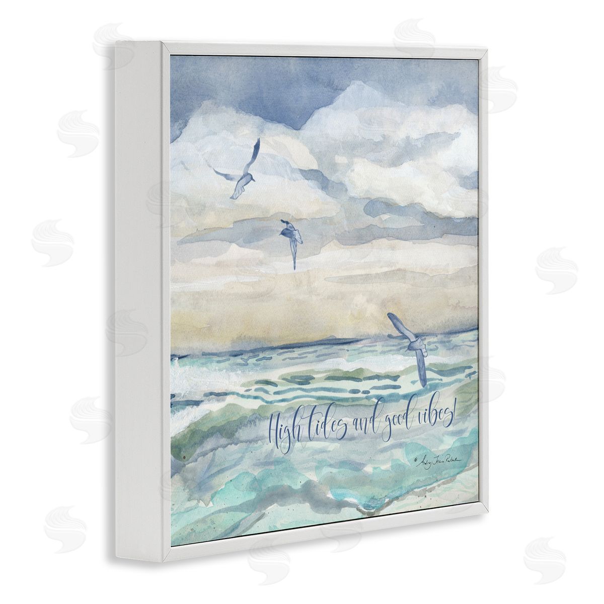 Audrey Jeanne Roberts High Tides Good Vibes Beach Canvas Wall Art Print
