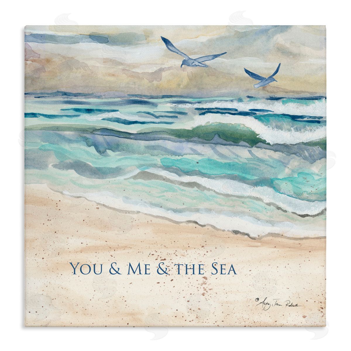 Audrey Jeanne Roberts Muted You Me & The Sea Canvas Wall Art Print