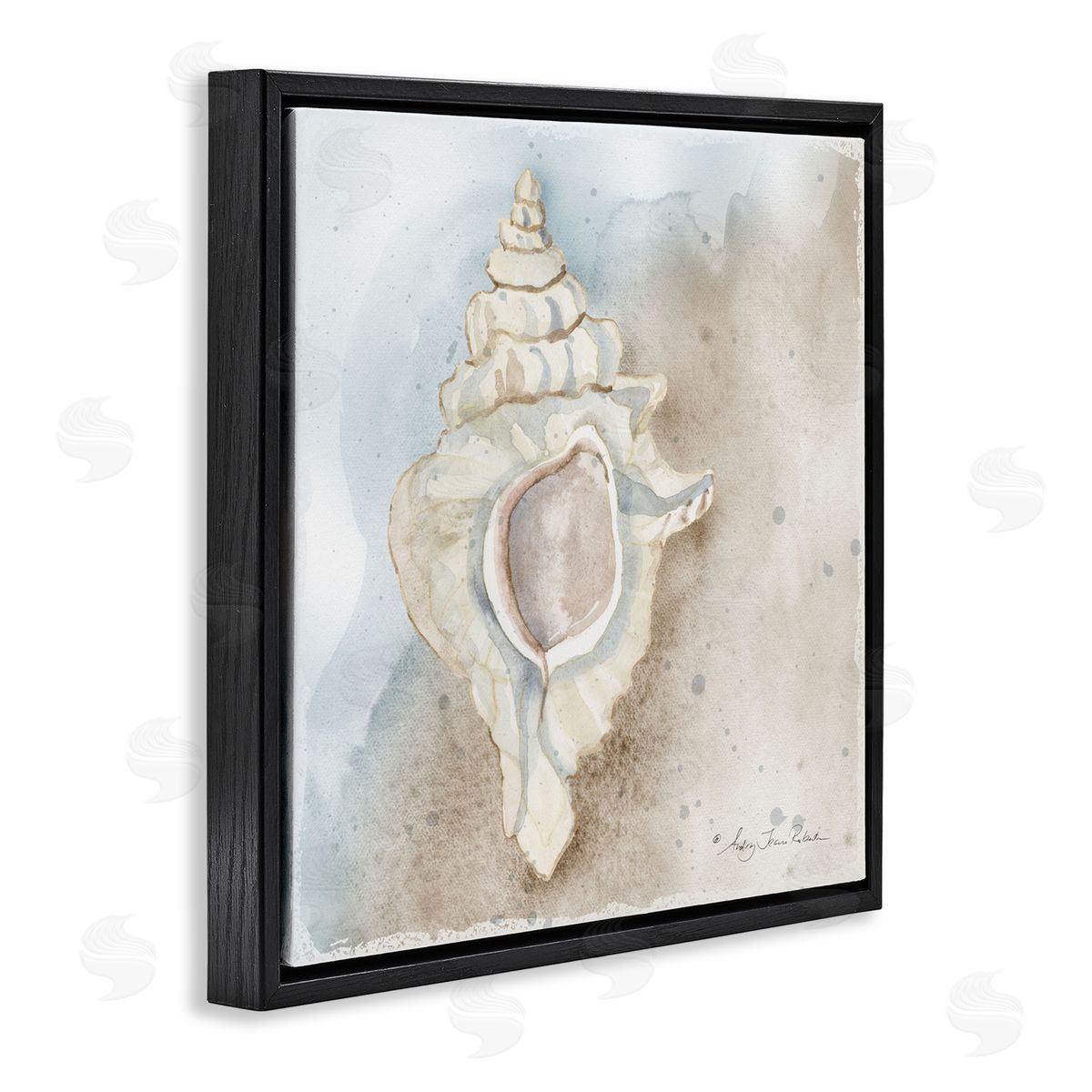 Audrey Jeanne Roberts Subtle Conch on Shore Canvas Wall Art Print