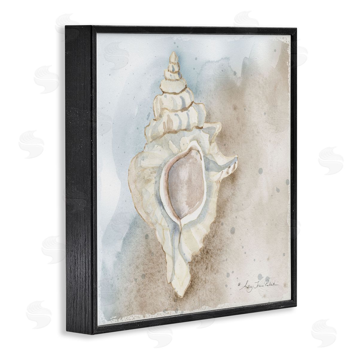 Audrey Jeanne Roberts Subtle Conch on Shore Canvas Wall Art Print