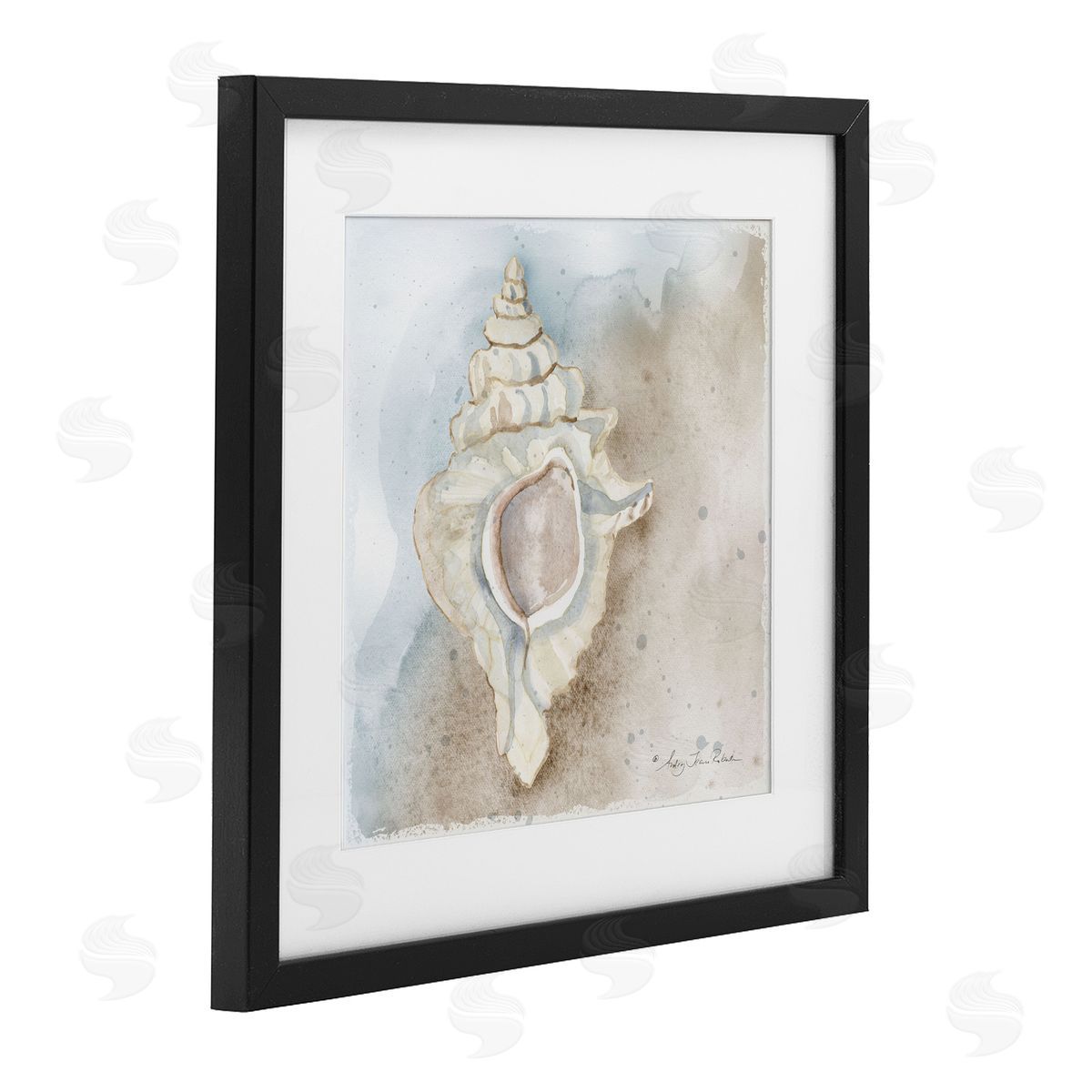 Audrey Jeanne Roberts Subtle Conch on Shore Canvas Wall Art Print