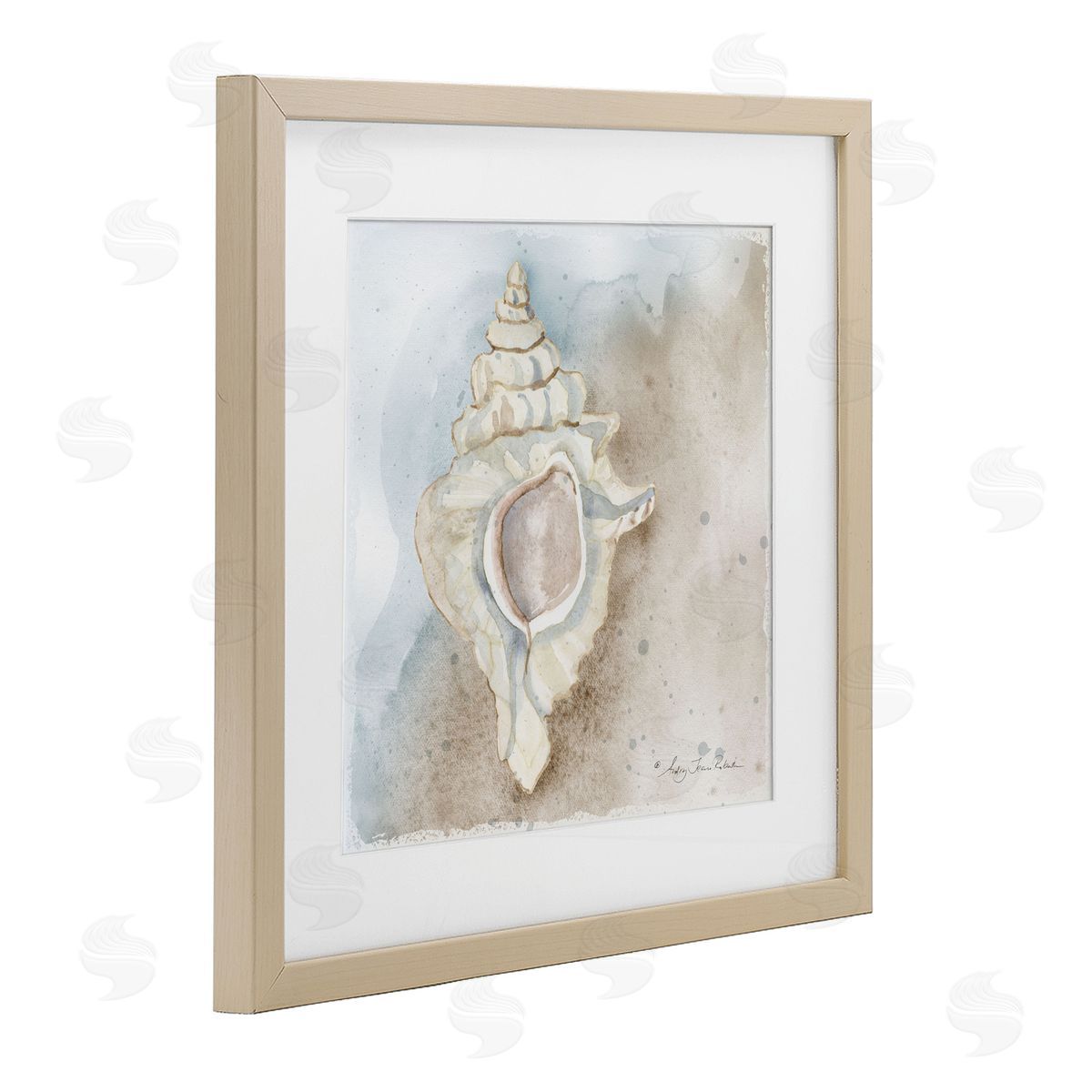 Audrey Jeanne Roberts Subtle Conch on Shore Canvas Wall Art Print