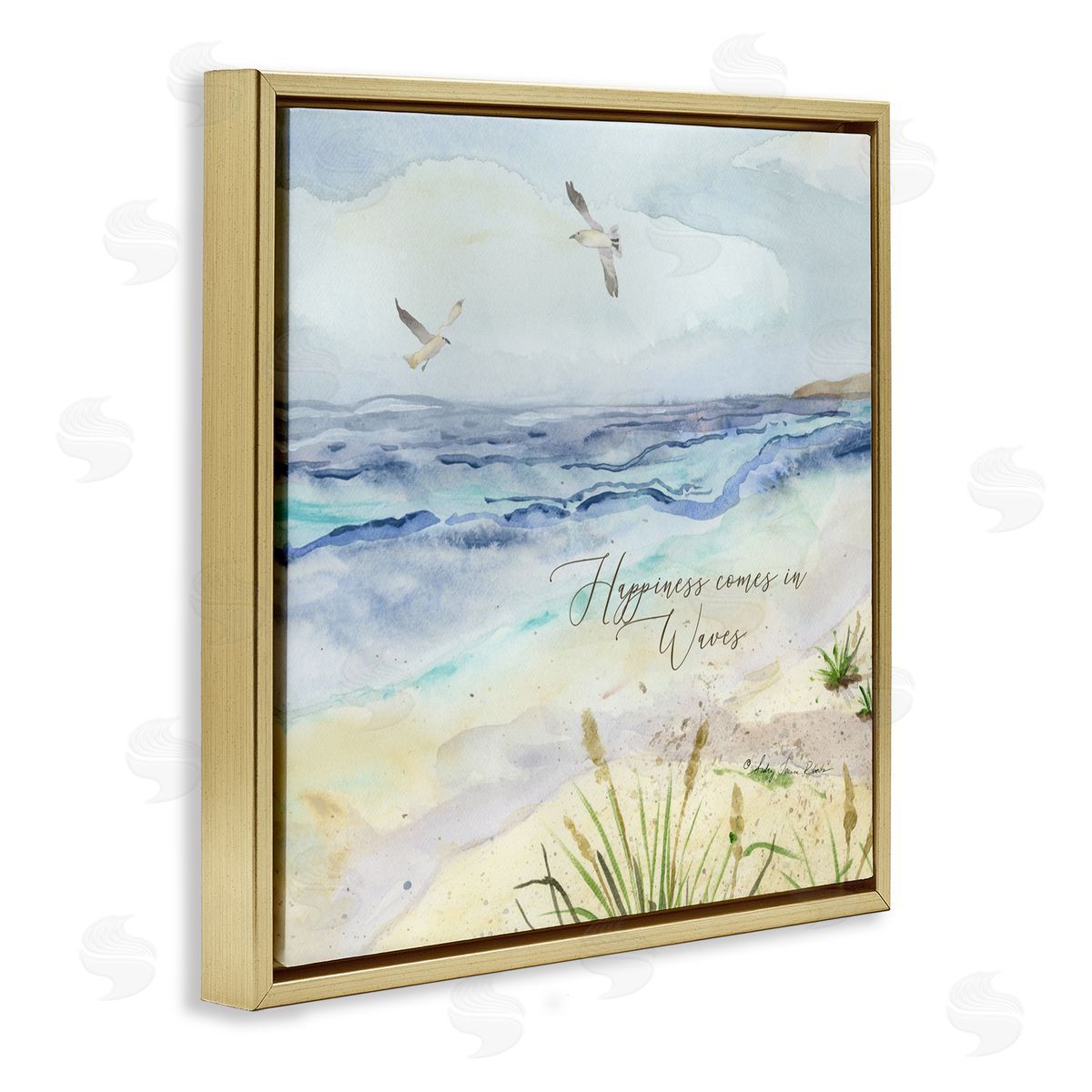 Audrey Jeanne Roberts Inspiring Happiness Coastal Scene Canvas Wall Art Print