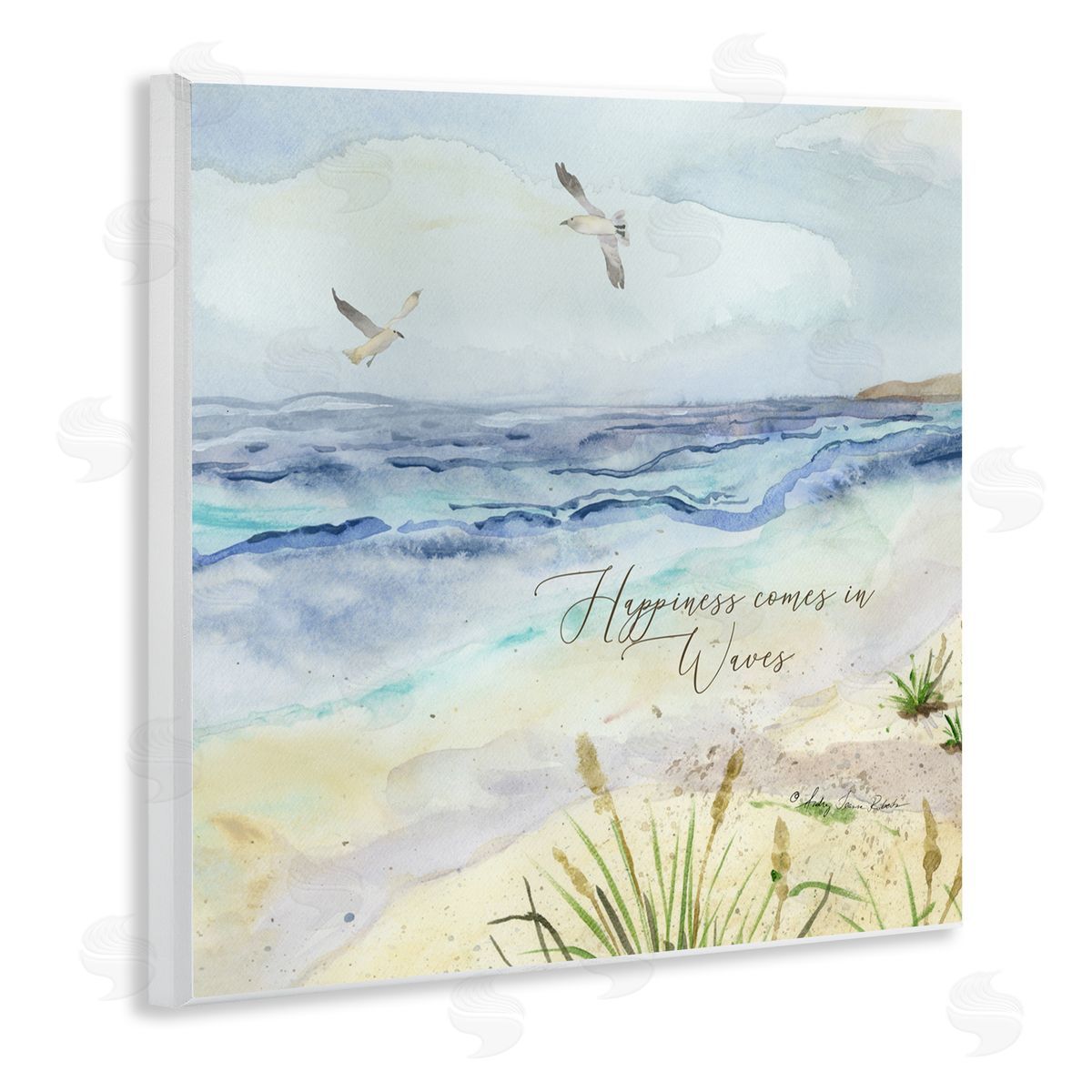 Audrey Jeanne Roberts Inspiring Happiness Coastal Scene Canvas Wall Art Print