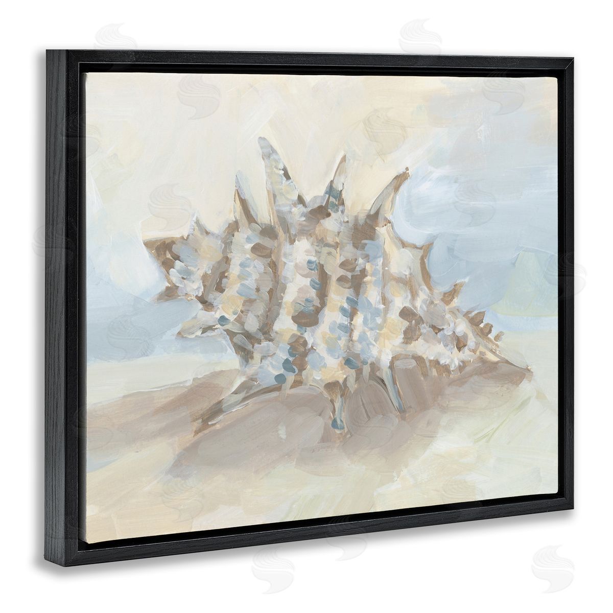 JJ Design House LLC Soft Blended Spiky Seashell Canvas Wall Art Print