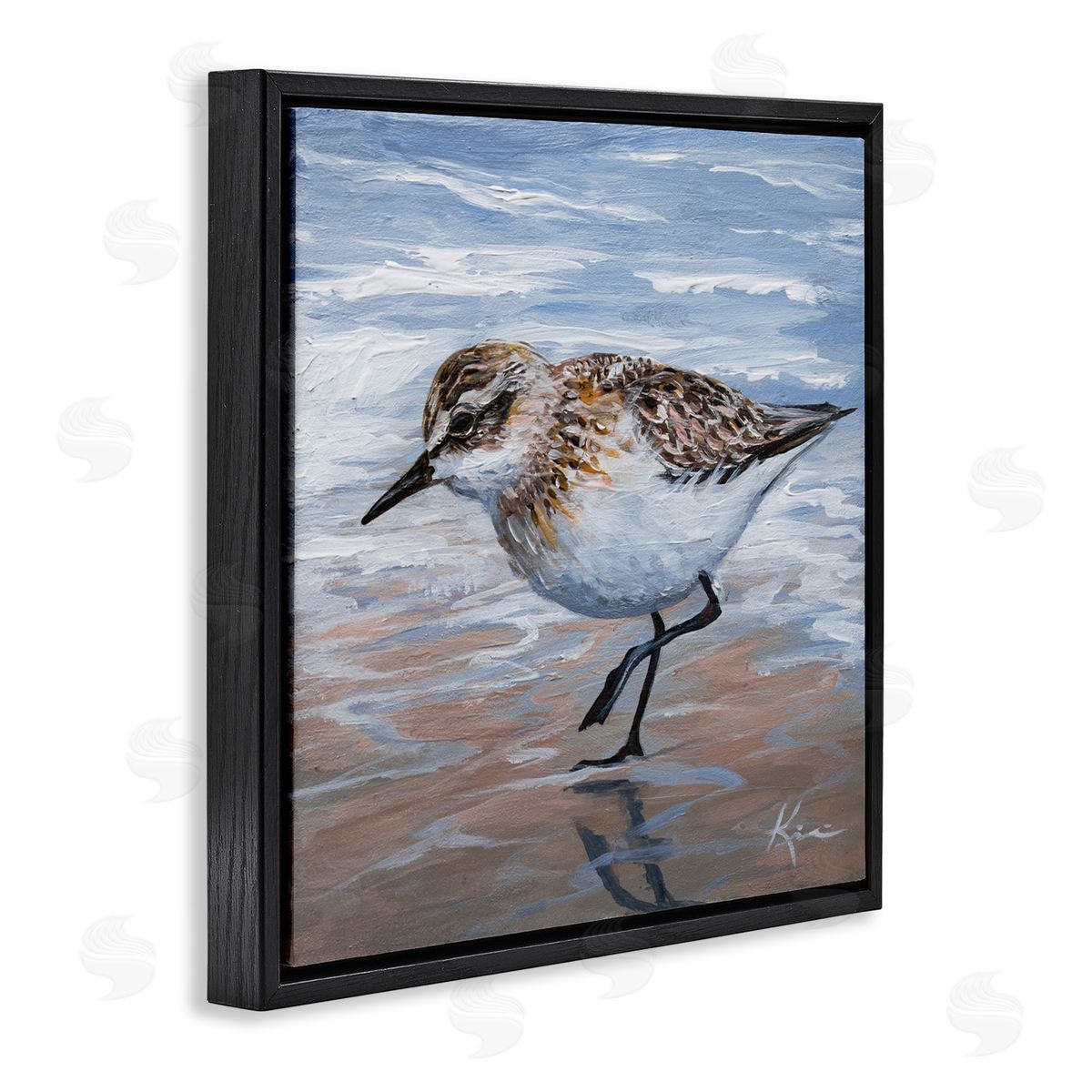 Lindsay Kivi Fine Art Sand Piper Shore Painting Canvas Wall Art Print