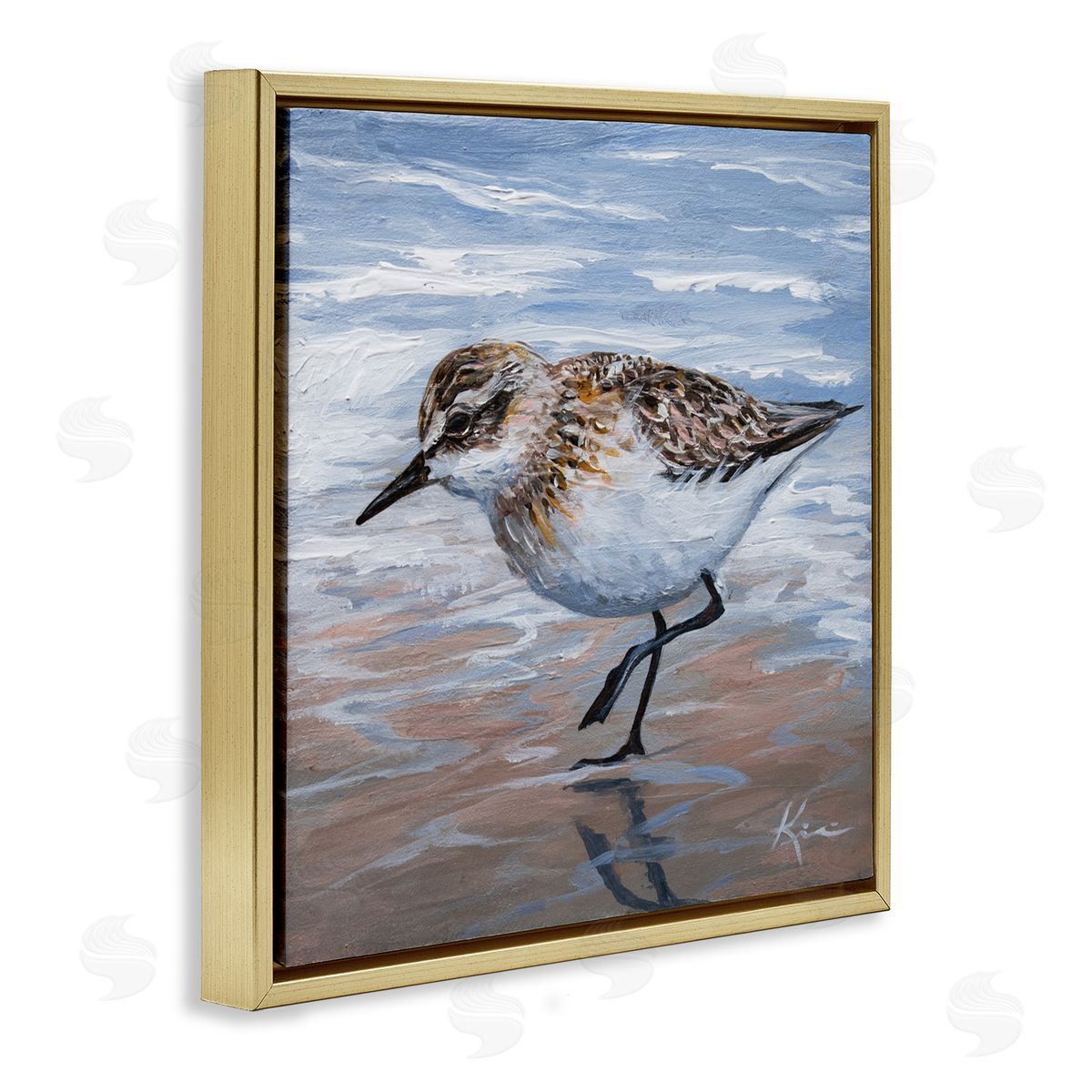 Lindsay Kivi Fine Art Sand Piper Shore Painting Canvas Wall Art Print