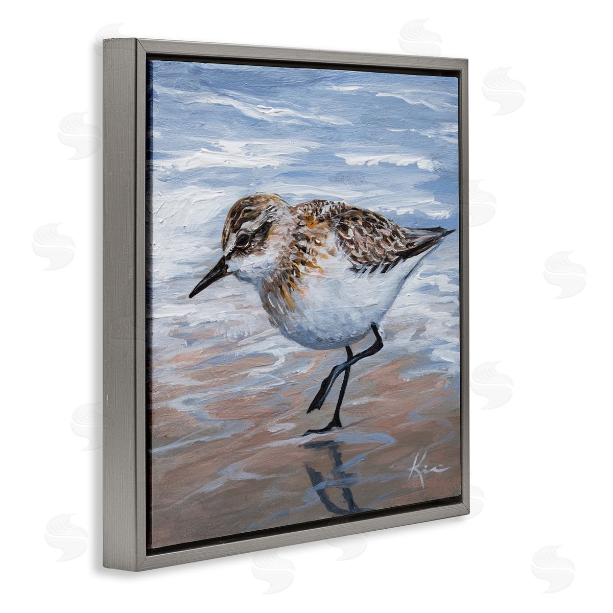 Lindsay Kivi Fine Art Sand Piper Shore Painting Canvas Wall Art Print