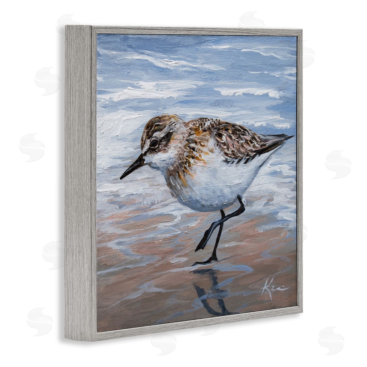 Lindsay Kivi Fine Art Sand Piper Shore Painting Canvas Wall Art Print