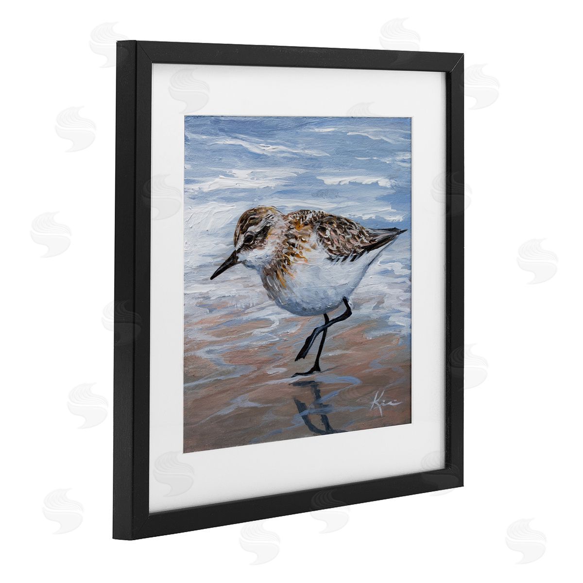 Lindsay Kivi Fine Art Sand Piper Shore Painting Canvas Wall Art Print