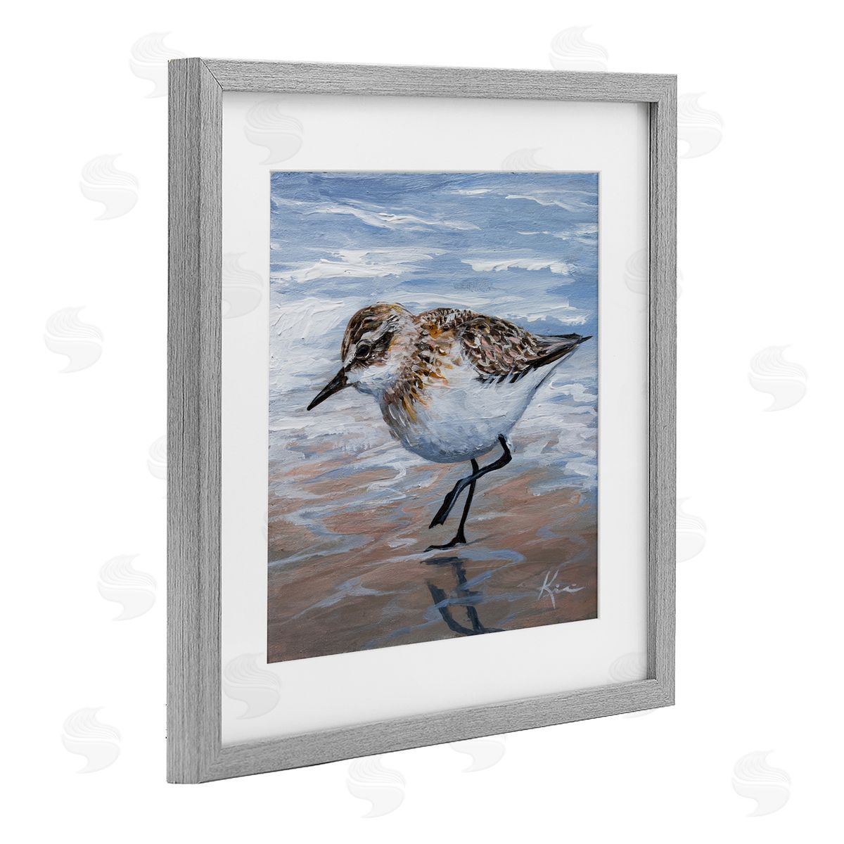 Lindsay Kivi Fine Art Sand Piper Shore Painting Canvas Wall Art Print