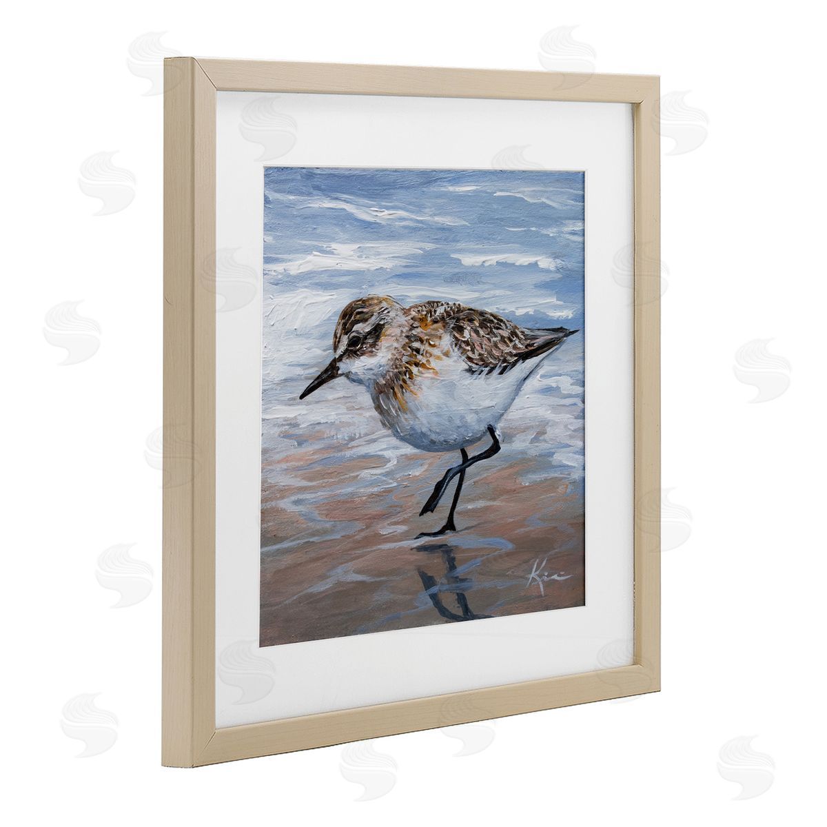 Lindsay Kivi Fine Art Sand Piper Shore Painting Canvas Wall Art Print