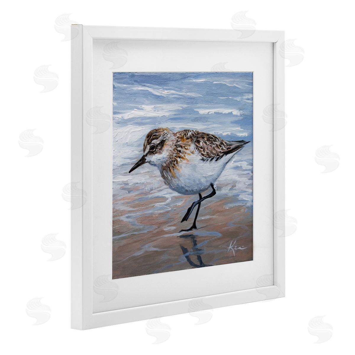 Lindsay Kivi Fine Art Sand Piper Shore Painting Canvas Wall Art Print