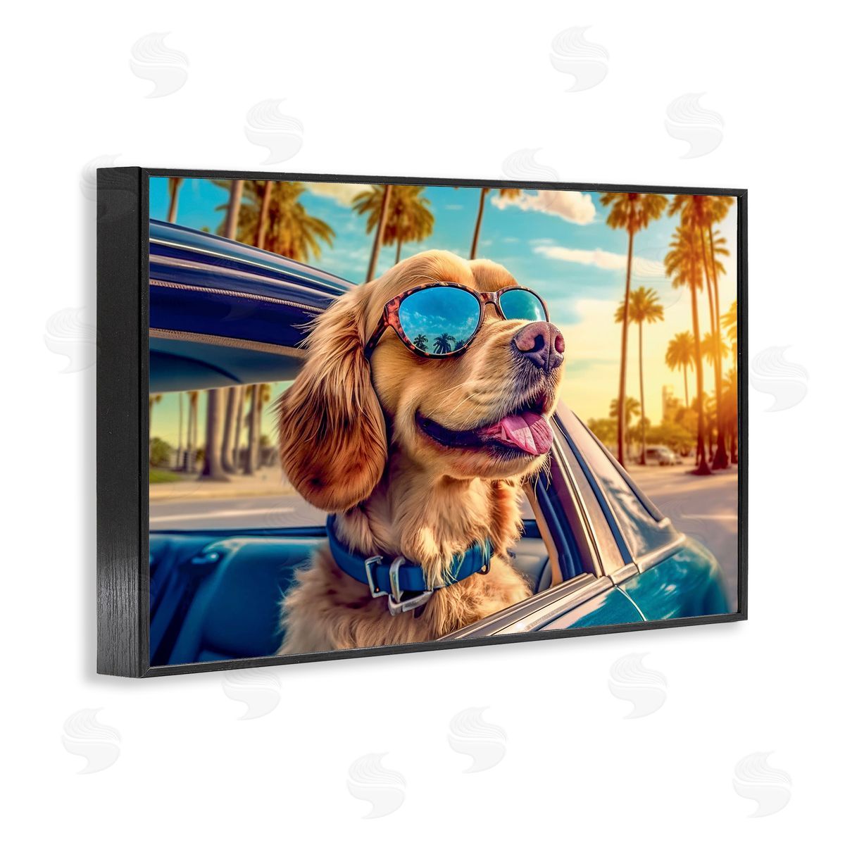 Image World Cool Puppy Summer Sunset Canvas Wall Art Print
