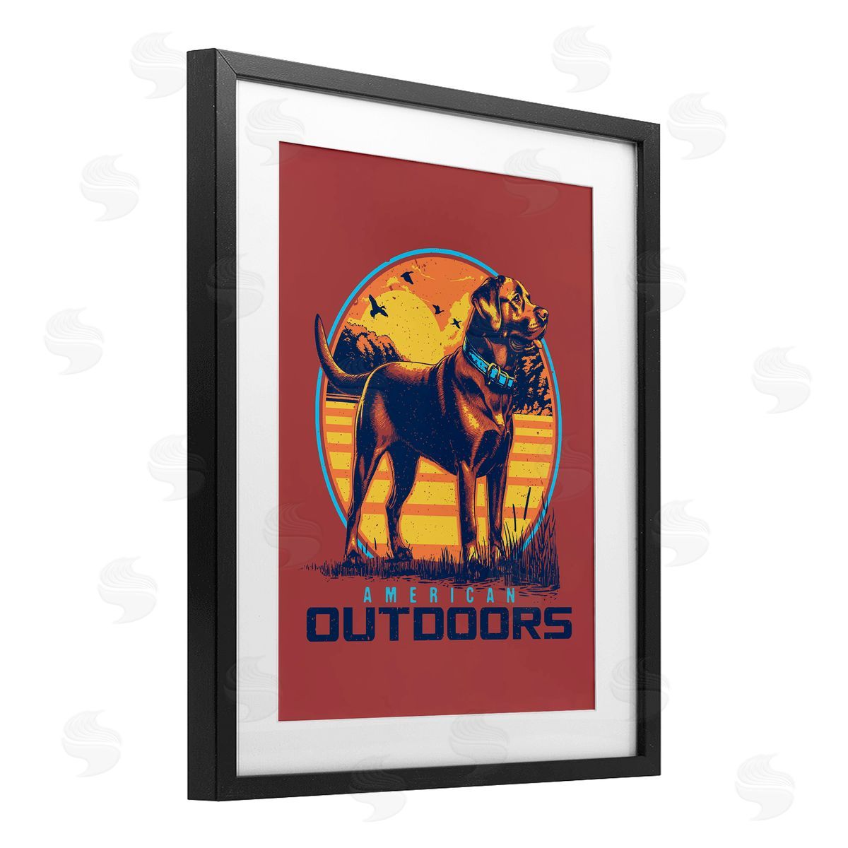Jedco Brands, Inc. American Outdoors Dog Canvas Wall Art Print