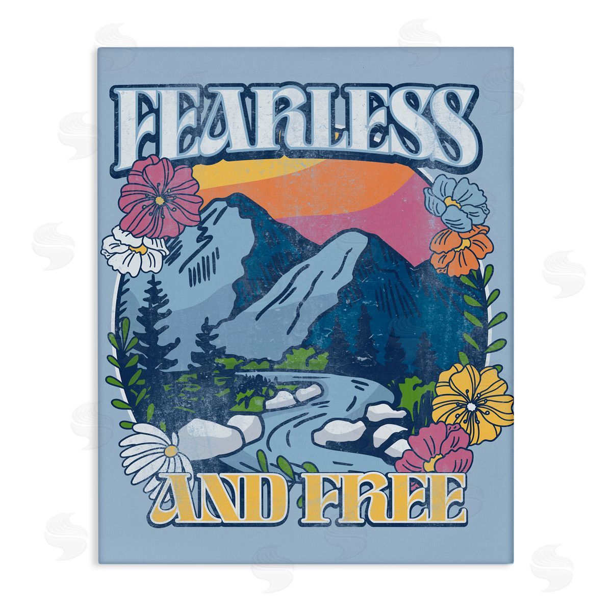 Jedco Brands, Inc. Fearless And Free Mountains Canvas Wall Art Print