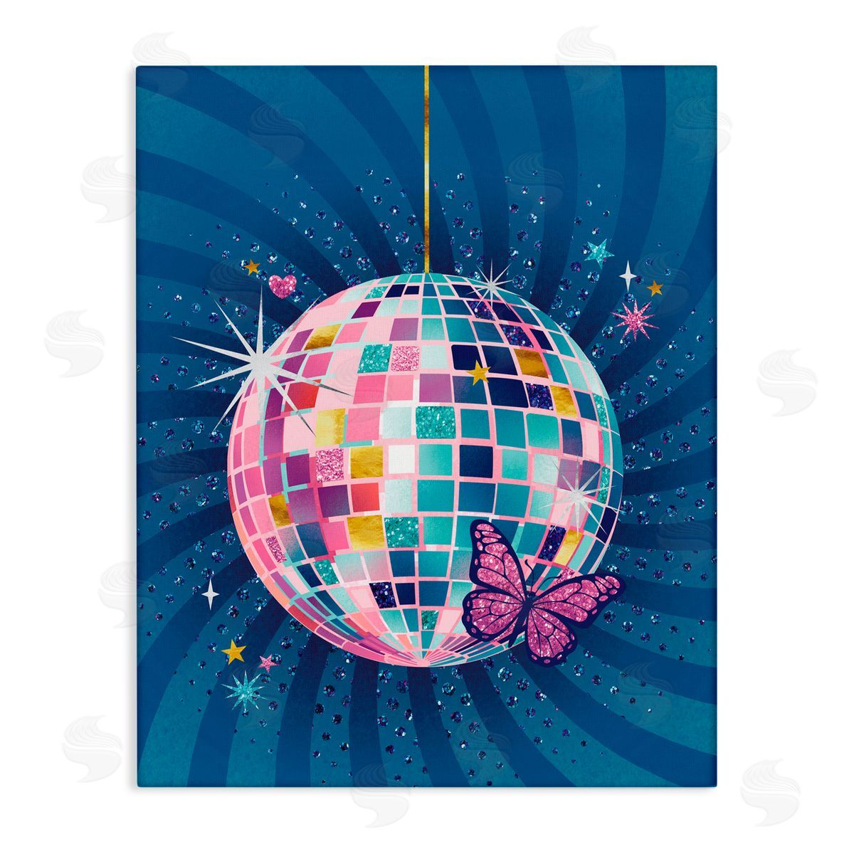 stupell industries Courtney Morgenstern | Disco Ball with Butterfly