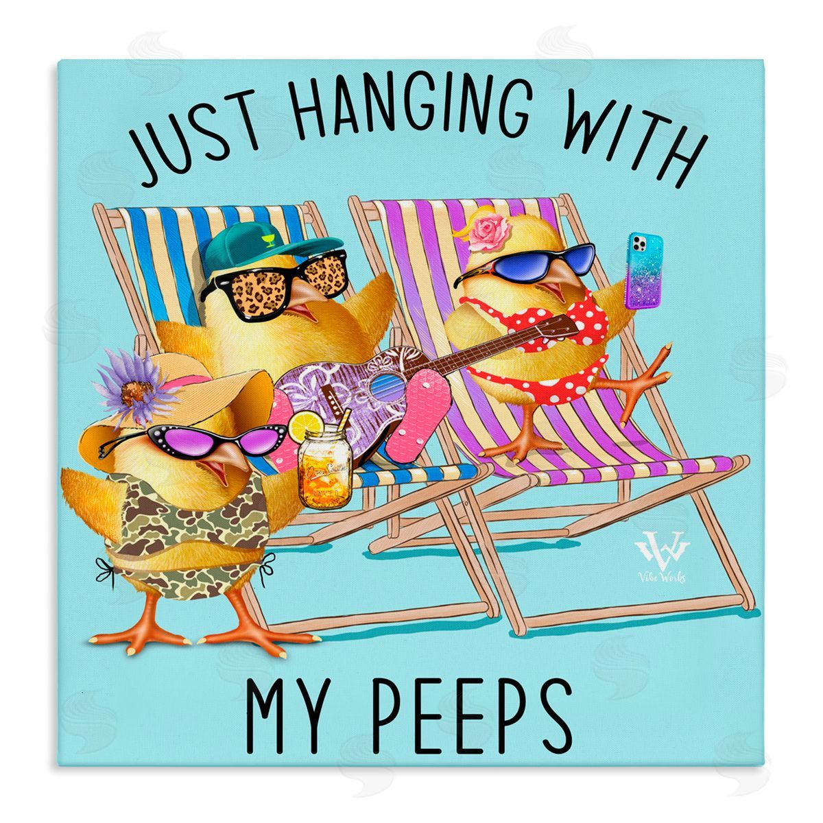 Jim Baldwin Hanging With My Peeps Canvas Wall Art Print