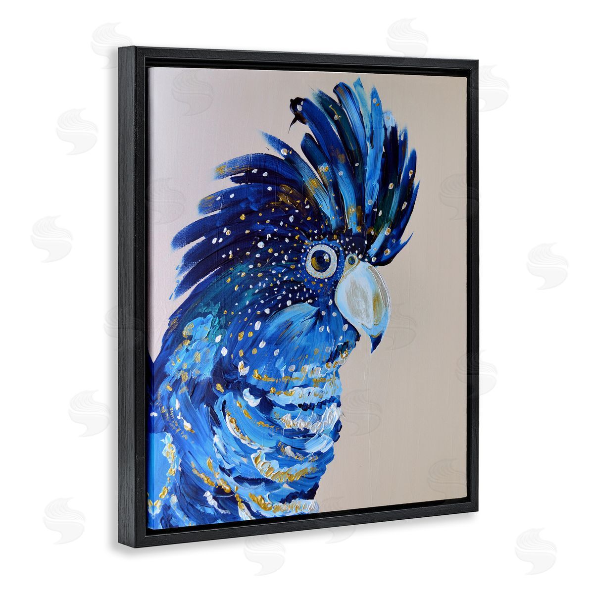 Jennifer Seeley Coco The Cockatoo Black Floating Frame Canvas Wall Art Print