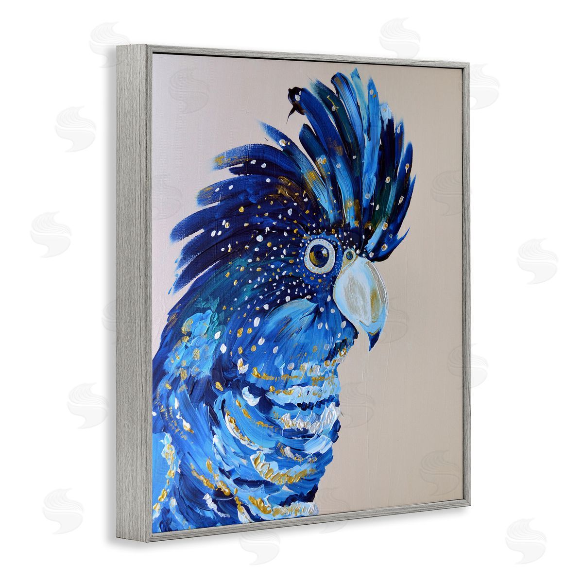 Jennifer Seeley Coco The Cockatoo Gray Framed Giclee Art Print