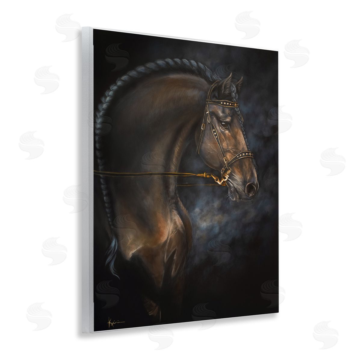 Lindsay Kivi Fine Art Expressive Equine Horse in Harness Canvas Wall Art Print