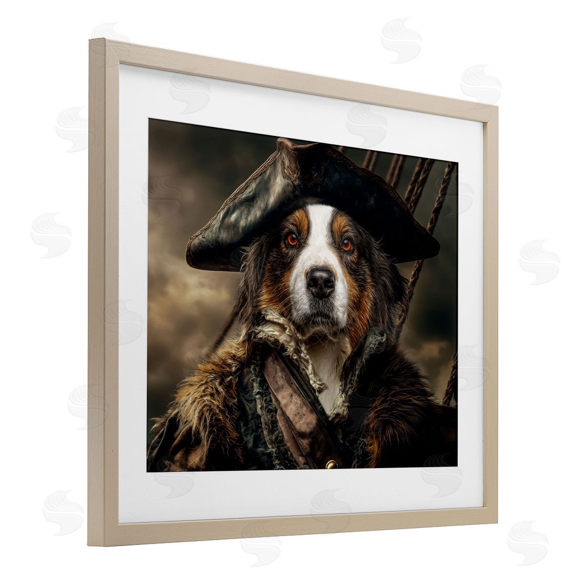 Kelley Parker Barking Buccaneer Pirate Dog Canvas Wall Art Print