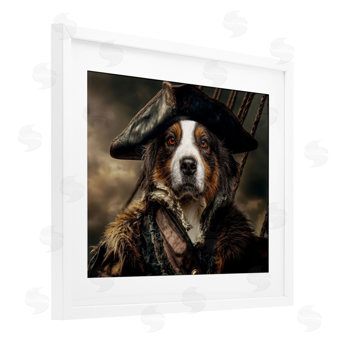 Kelley Parker Barking Buccaneer Pirate Dog Canvas Wall Art Print