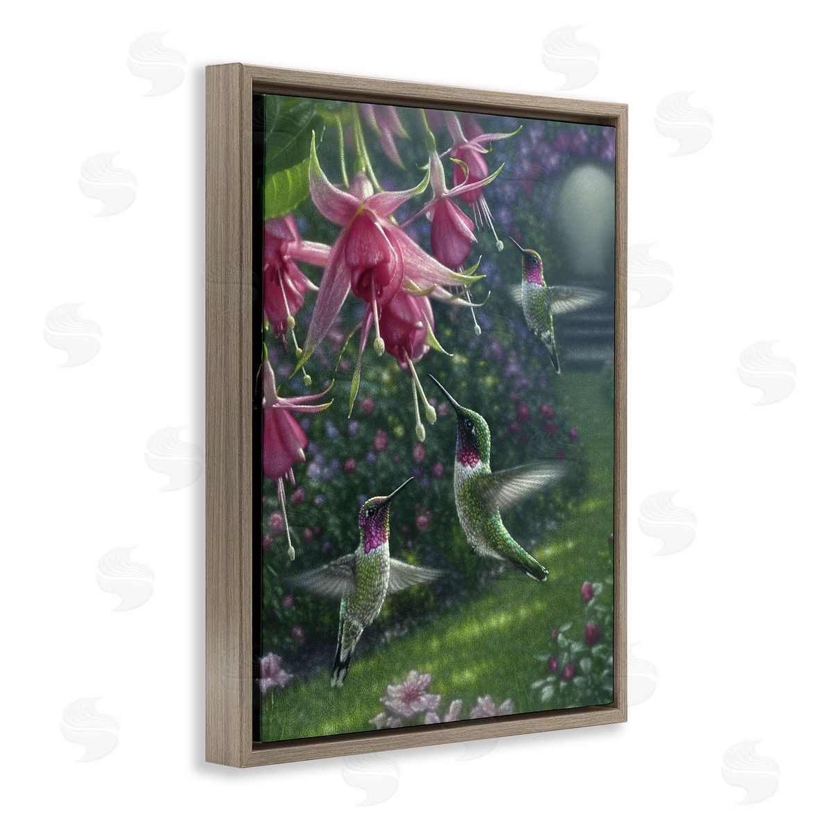 Collin Bogle Hummingbird Haven Garden Canvas Wall Art Print