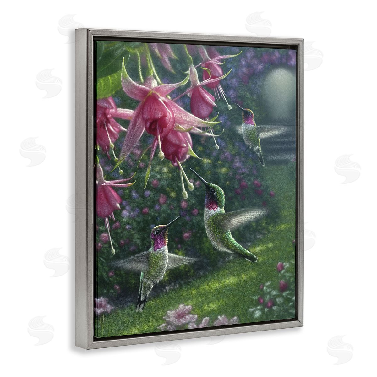 Collin Bogle Hummingbird Haven Garden Canvas Wall Art Print