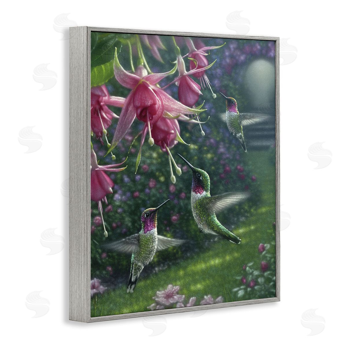 Collin Bogle Hummingbird Haven Garden Canvas Wall Art Print