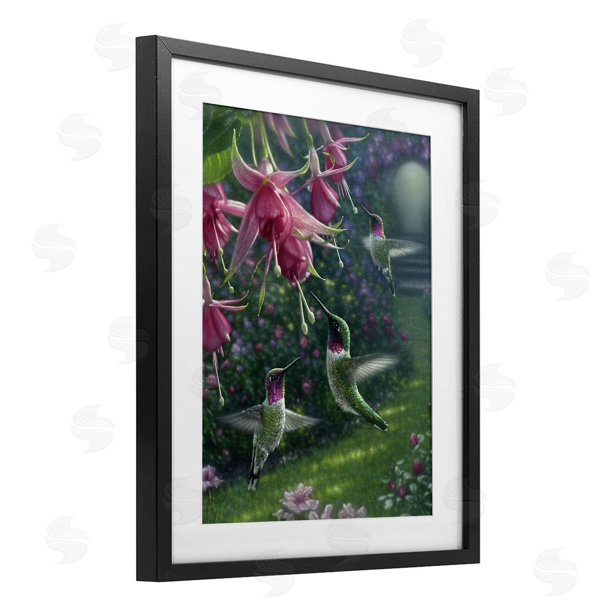 Collin Bogle Hummingbird Haven Garden Canvas Wall Art Print