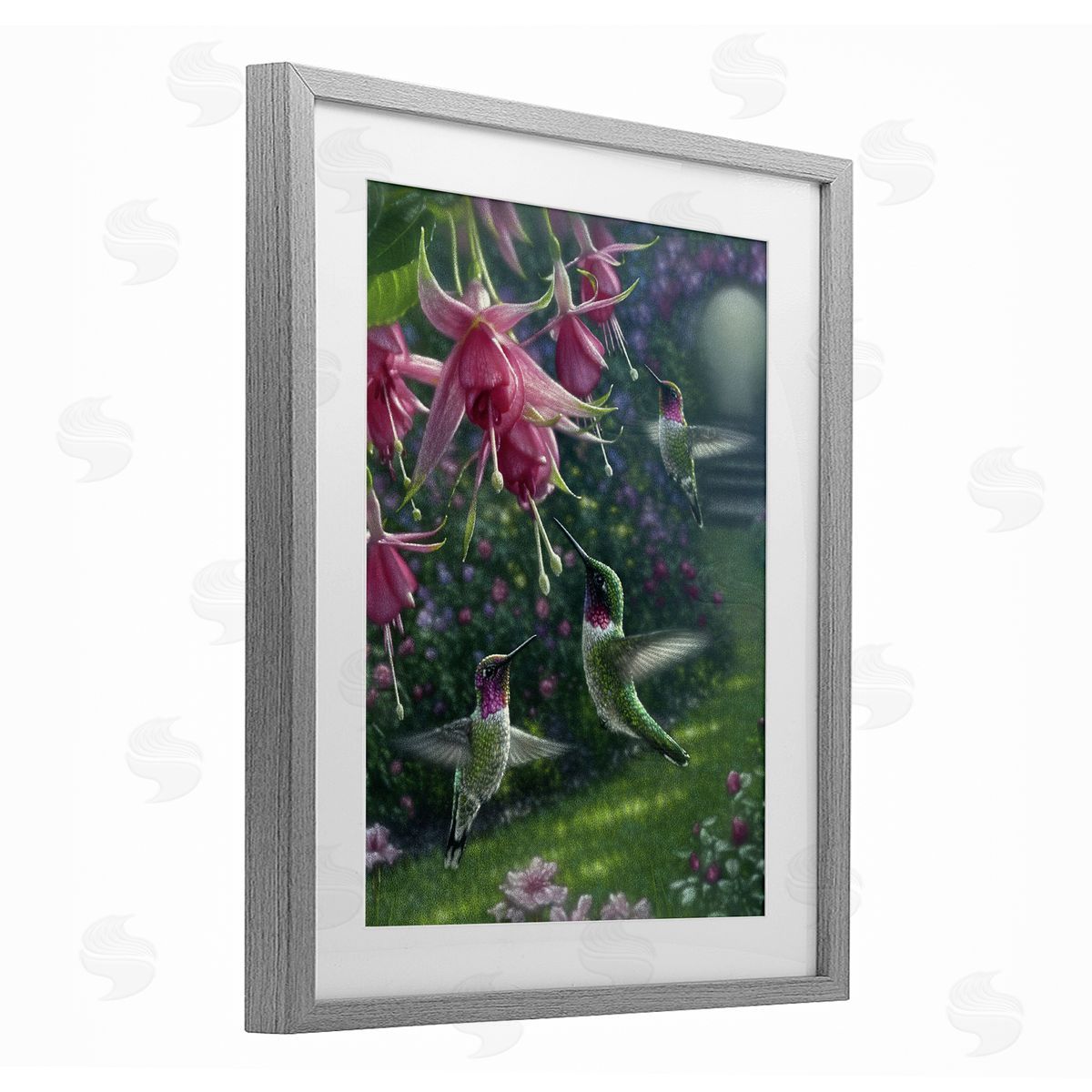 Collin Bogle Hummingbird Haven Garden Canvas Wall Art Print