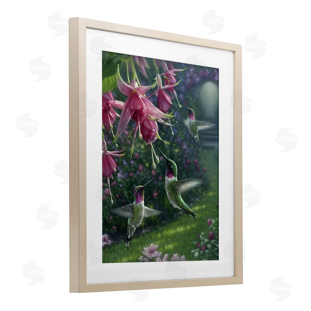 Collin Bogle Hummingbird Haven Garden Canvas Wall Art Print