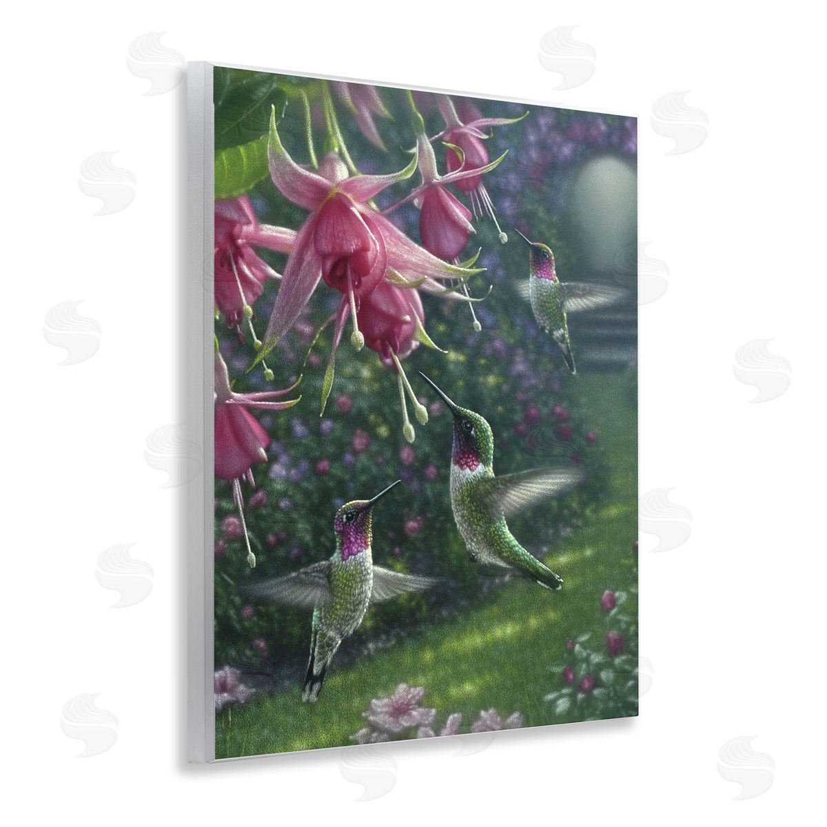 Collin Bogle Hummingbird Haven Garden Canvas Wall Art Print