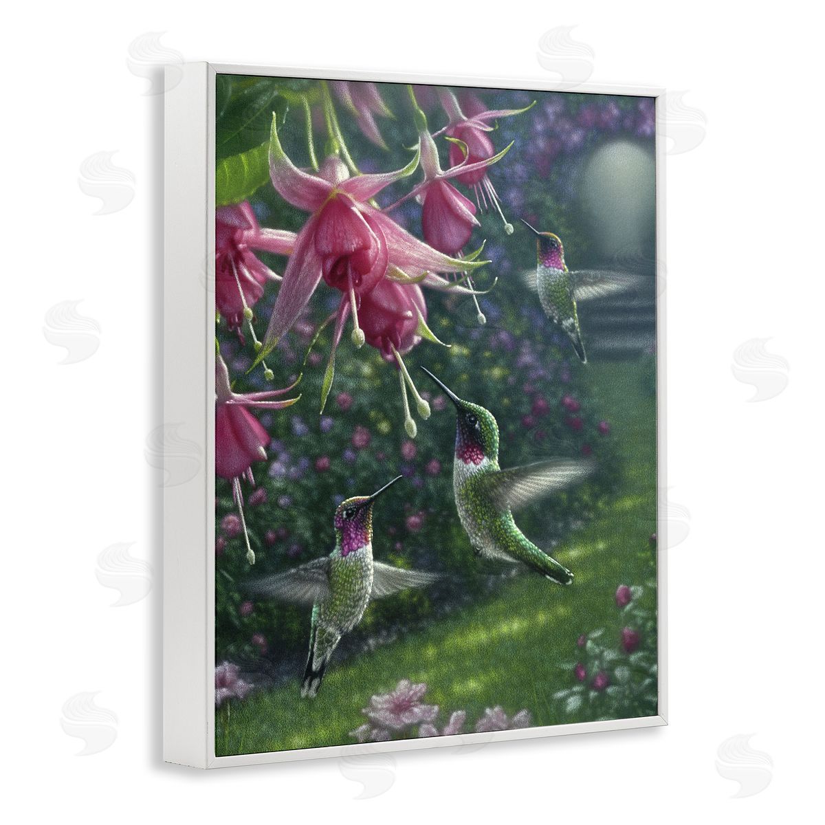 Collin Bogle Hummingbird Haven Garden Canvas Wall Art Print